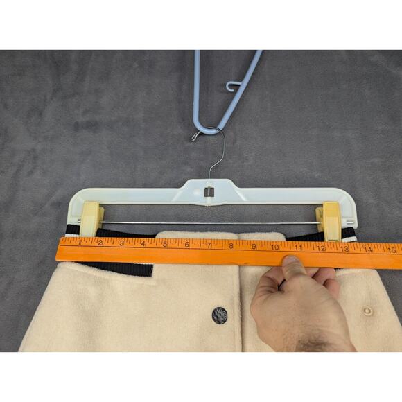 13DE MARZO Vintage Baseball Dress Lamb's Wool Skirt Mini Small - Picture 4 of 12